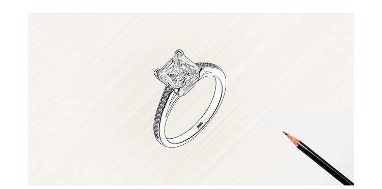 Classic Luxury Platinum-Plated Silver Ring with Sparkling Diamond