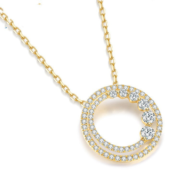 ✨ Zenith Halo – 18K Gold & Diamond Necklace✨